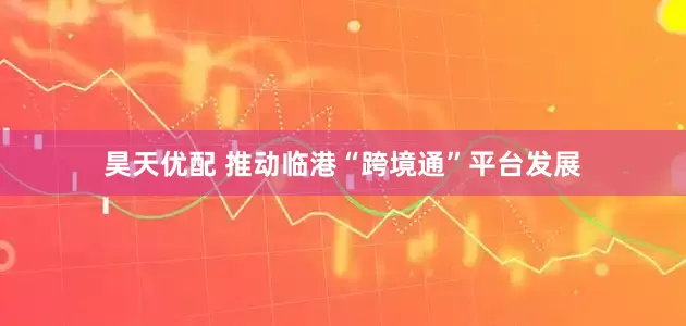 昊天优配 推动临港“跨境通”平台发展